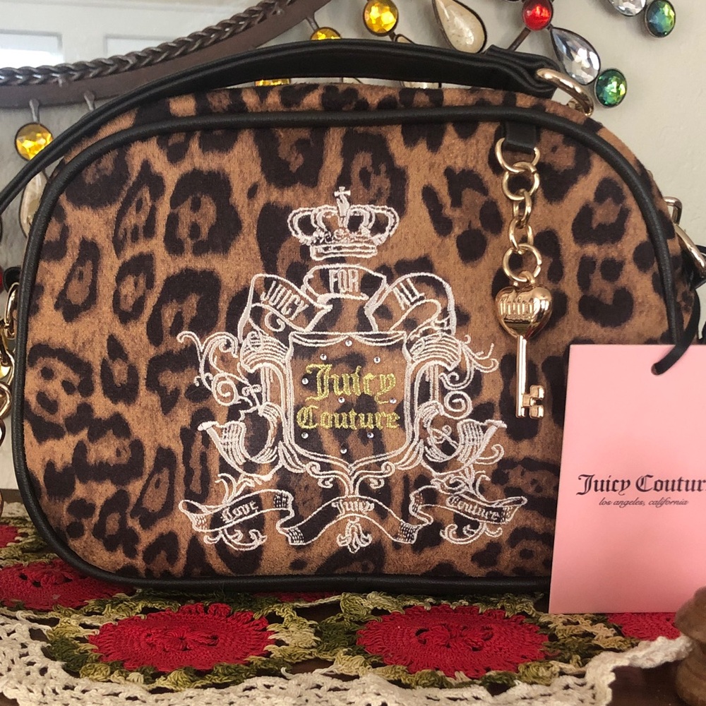 NWT Juicy Couture Leopard Print Juicy For All Crossbody